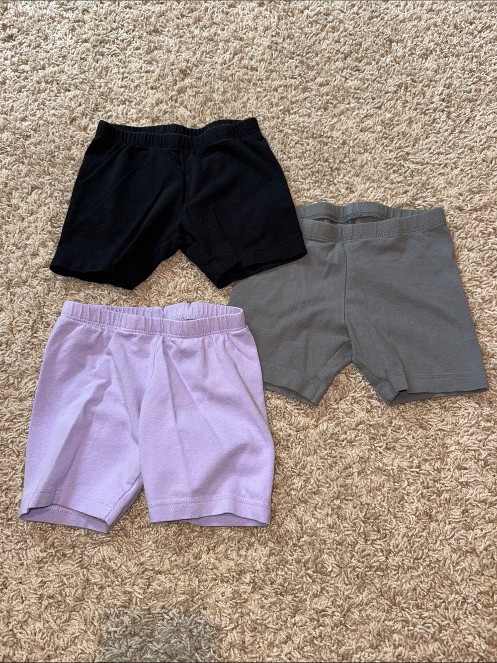 Old Navy Kids 3-Pack Stretch Shorts in Black, Gray & Lilac